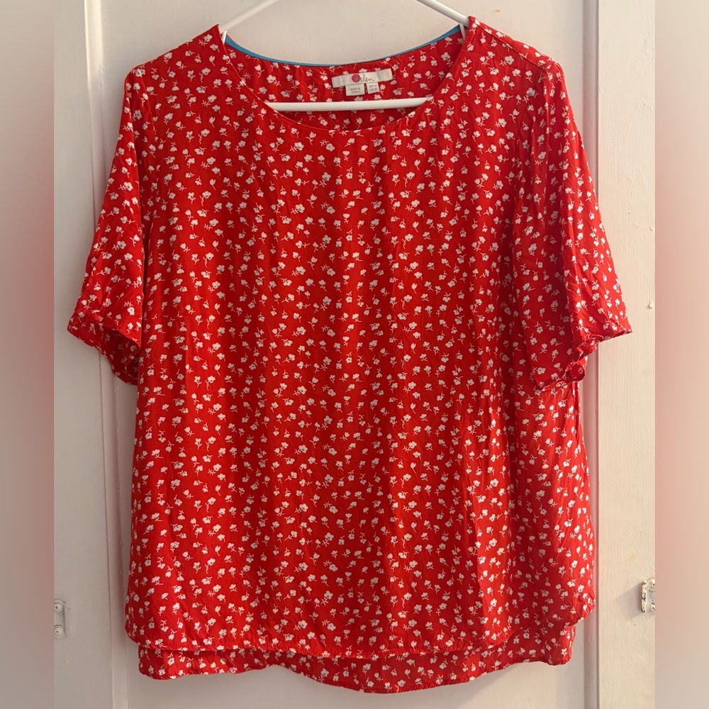 Boden Nadia Layered Split Back Blouse Size 12 - image 1